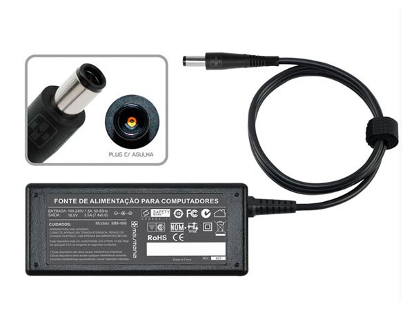 FONTE P/ NOTEBOOK HP 18.5V 3.5A 7.4X5.0 MM713