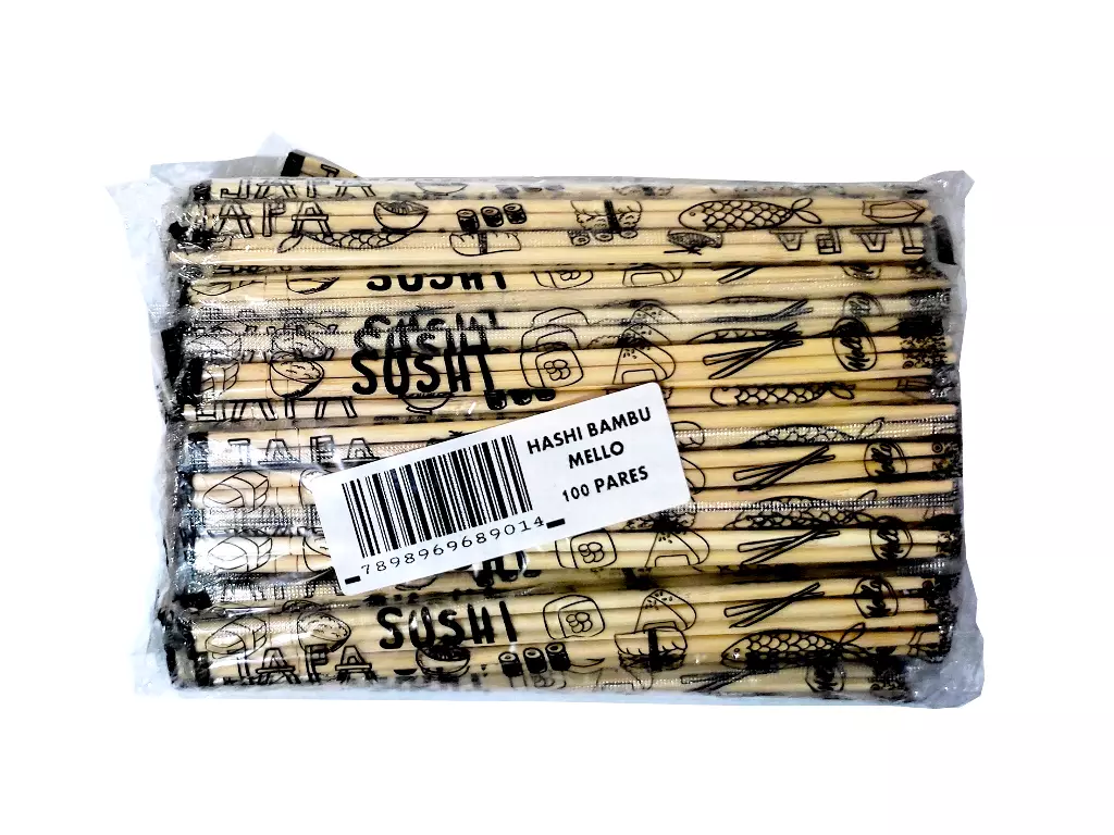 HASHI DE BAMBU SUSHI PACOTES 100 PARES