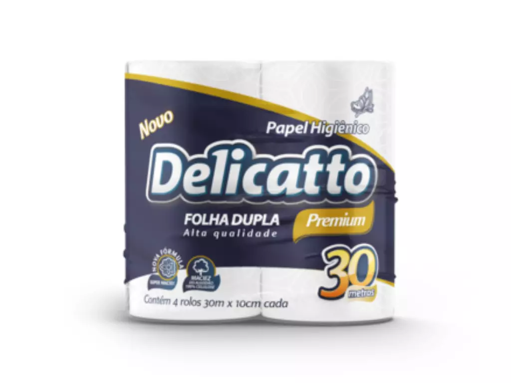 Papel Higiênico Delicatto Premium 4 rolos 30m