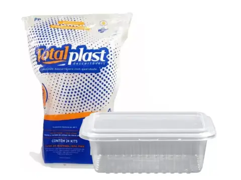 Pote Retangular 750ml Freezer Micro Totalplast