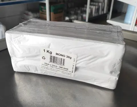 Saco Mono 1Kg Branco 15x23 30G c/500