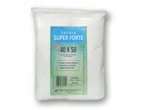 SACOLA 40X50 BRANCA SUPER FORTE