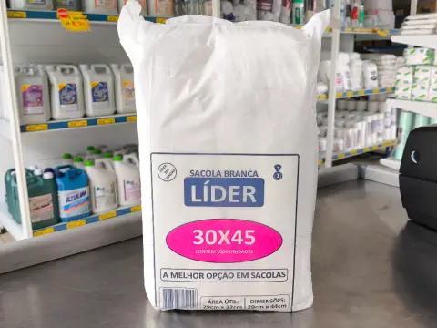 Sacola Branca Lider 30x45 c/1000