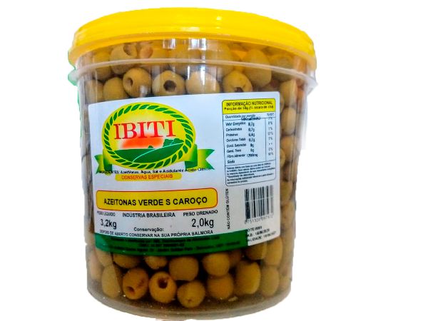 AZEITONA VERDE SEM CAROÇO BALDE 2 KG AZEITONA VERDE SEM CAROÇO BALDE 2 KG