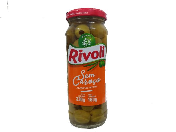 AZEITONA VERDE SEM CAROÇO RIVOLI 160 GRS AZEITONA VERDE SEM CAROÇO RIVOLI 160 GRS