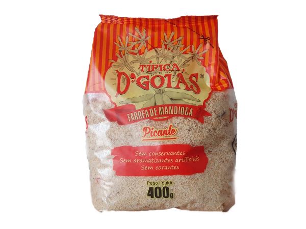 FAROFA DE MANDIOCA PICANTE D'GOIÁIS PCT 400 GRS VENDA P/UNIDADE FAROFA DE MANDIOCA PICANTE D'GOIÁIS PCT 400 GRS VENDA P/UNIDADE