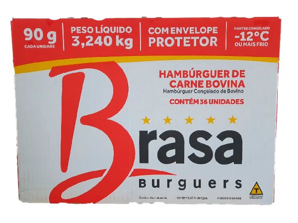 HAMBURGUER NA BRASA CX 36/90 GRS BOVINO HAMBURGUER NA BRASA CX 36/90 GRS BOVINO
