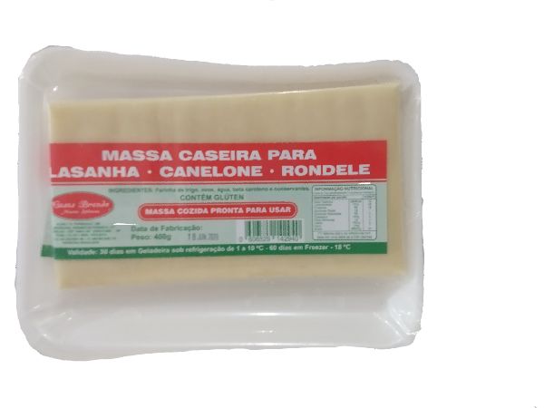 MASSA DE LASANHA QUADRADA PCT 400 GRS VENDA P/ UNIDADE MASSA DE LASANHA QUADRADA PCT 400 GRS VENDA P/ UNIDADE