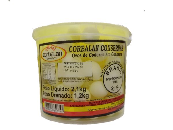 Ovos de Codorna em Conserva Venda p/ Unidade Balde 1.200 Ovos de Codorna em Conserva Venda p/ Unidade Balde 1.200