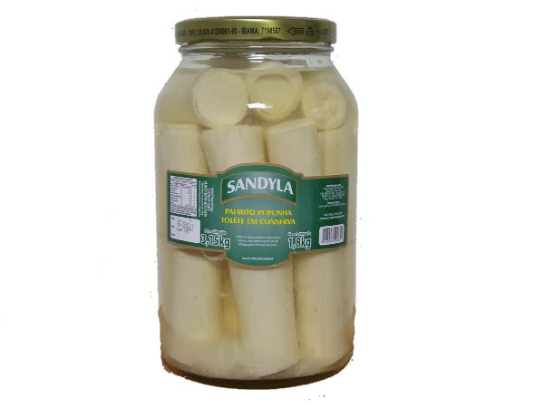 Palmito Pupunha Sandyla Vidro 1.8Kg Tolete Inteiro Palmito Pupunha Sandyla Vidro 1.8Kg Tolete Inteiro