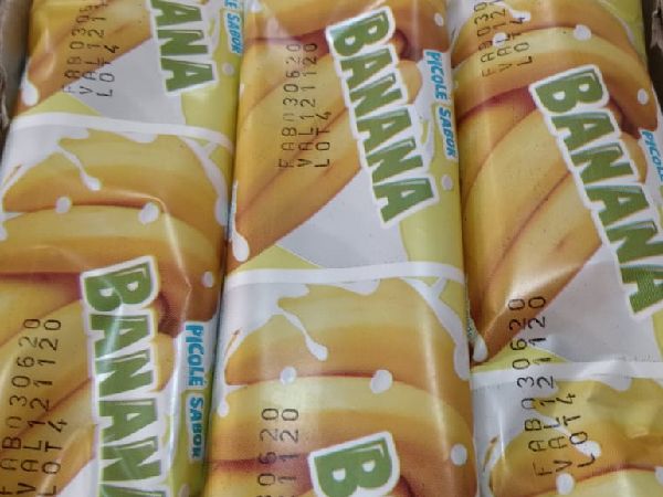 Picolé ao Leite - Banana Picolé ao Leite - Banana