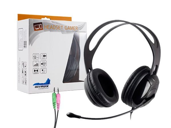 HEADSET GAMER P2 2,4M NYLON PRETO MYMAX