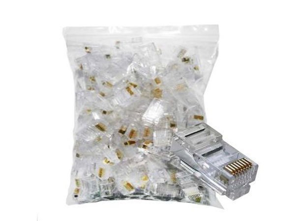 CONECTOR RJ-45 UTP CAT5E 8P8C EMB C 100UN CONECTOR RJ-45 UTP CAT5E 8P8C EMB C 100UN