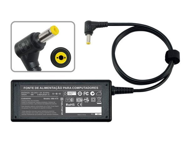 FONTE P/ NOTEBOOK 19V 3.42A 5.5X1.7 MM479
