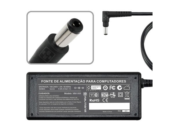 FONTE P/ NOTEBOOK 18.5V 4.9A 4.8X1.7 MM068