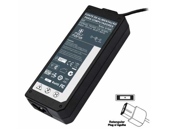 FONTE P/ NOTEBOOK 20V 4.5A RETANGULAR MM668