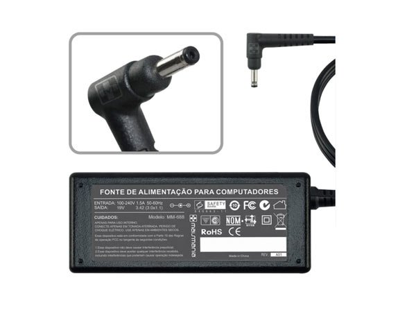 FONTE P/ NOTEBOOK SAMSUNG 19V 3.42A 3.0X1.1 MM688 FONTE P/ NOTEBOOK SAMSUNG 19V 3.42A 3.0X1.1 MM688