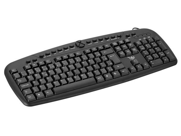 TECLADO MULTIMIDIA USB ABNT-II CURVE PRETO